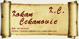 Kokan Čekanović vizit kartica